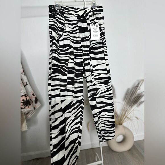 Zara Studio Limited Collection Zebra Print Pants New - Picture 7 of 16